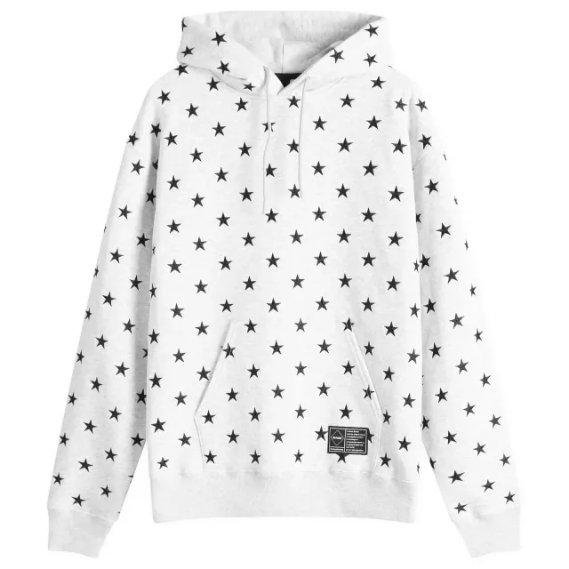 F.C. Real Bristol Men's All Over Star Sweat Hoodie Gray