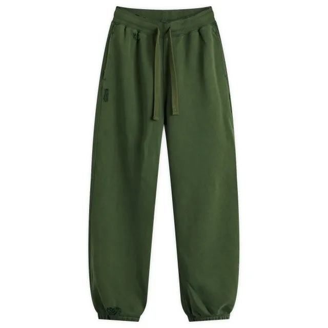 Cole Buxton Men's Distressed Sweat Pants Washed Forest Green