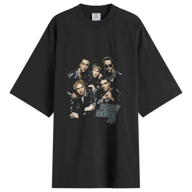 VETEMENTS Men's Backstreetboys Oversized T-Shirt Black