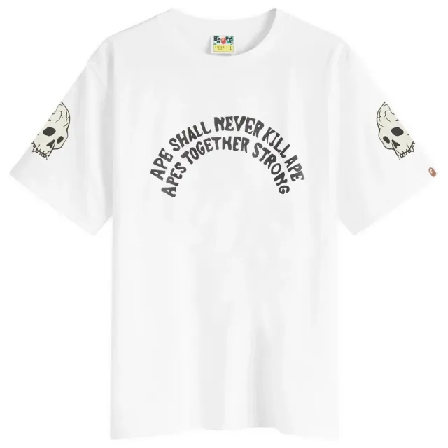 A Bathing Ape Men's Souvenir Skull Team T-Shirt White