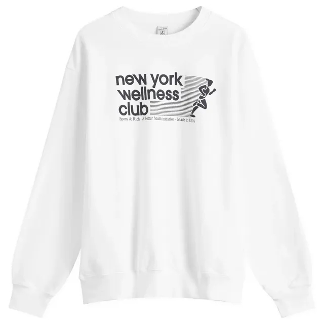 Sporty & Rich Women's USA Wellness Club Crewneck White Navy