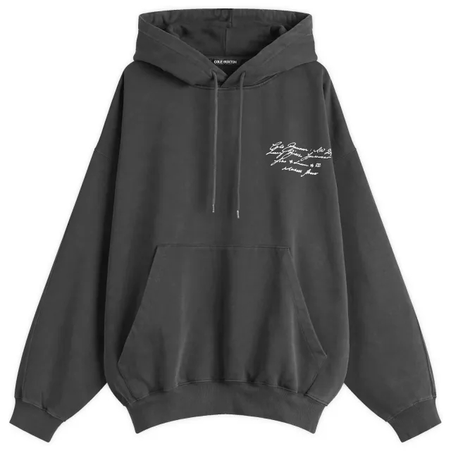 Cole Buxton Men's Script Hoodie Vintage Black