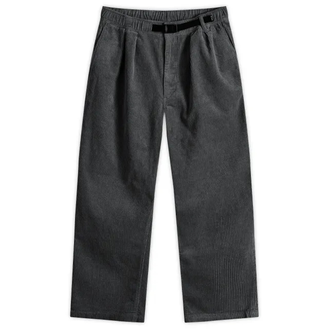 Champion BEAMS Men's Webbing Baggy Cord Trousers Charcoal