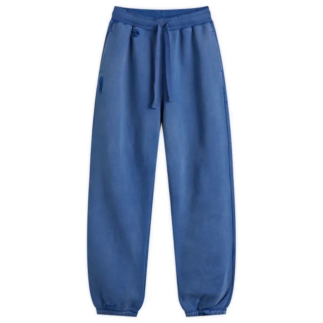 Cole Buxton Men's Distressed Sweat Pants Washed Cobalt Blue