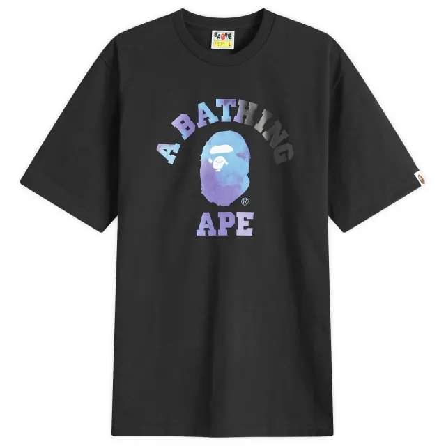A Bathing Ape Men's Tie Dye College T-Shirt Black/Black