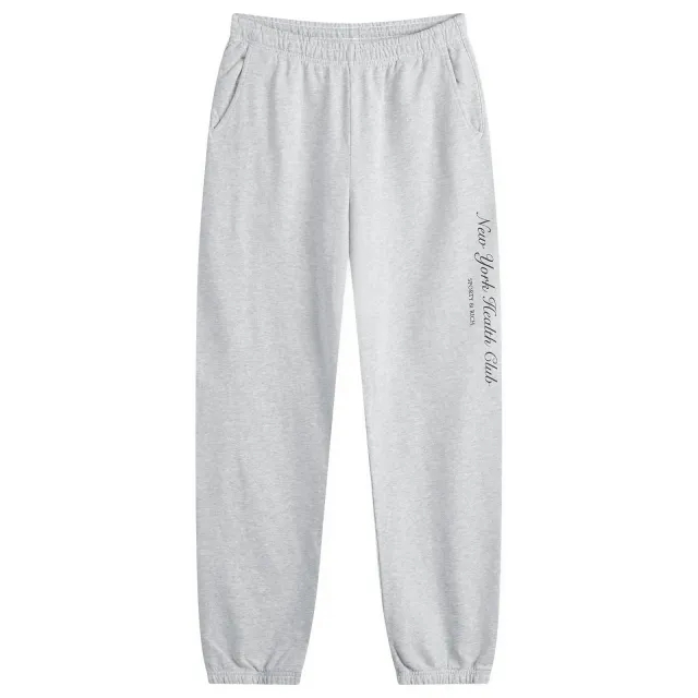 Sporty & Rich Women's NY Health Club Sweatpant Heather Gray Navy