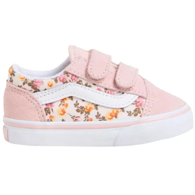 Vans pink multi old skool v Girls Toddler trainers