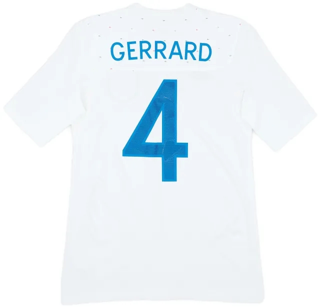 Umbro 2010-11 England Home Shirt Gerrard #4 - 7/10 - (S)