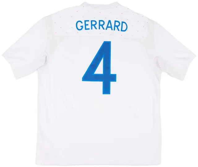 Umbro 2010-11 England Home Shirt Gerrard #4 - 7/10 - (XL)