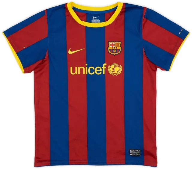 Nike 2010-11 Barcelona Home Shirt - 9/10 - (7-8 Years)