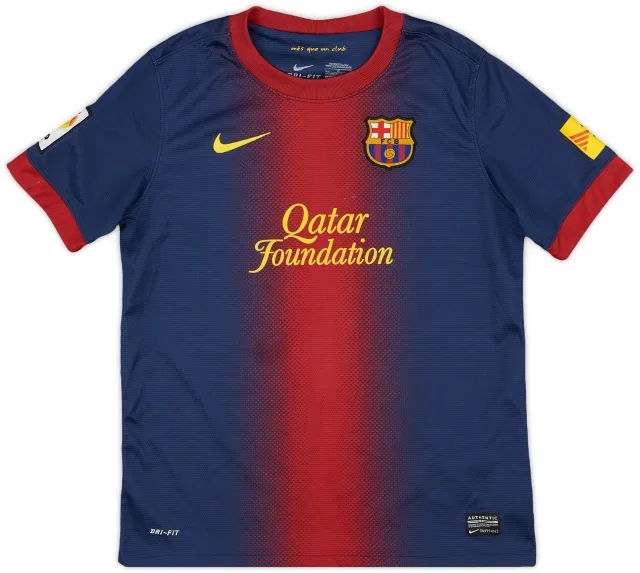 Nike 2012-13 Barcelona Home Shirt - 7/10 - (L.Boys)