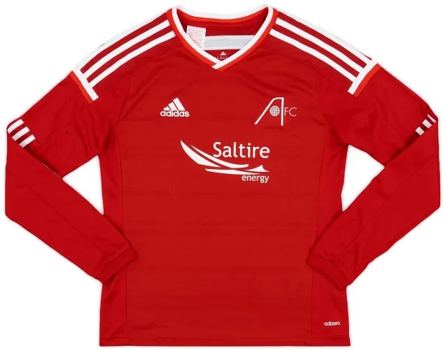 adidas 2014-15 Aberdeen Home L/S Shirt - 9/10 - (XL.Boys)