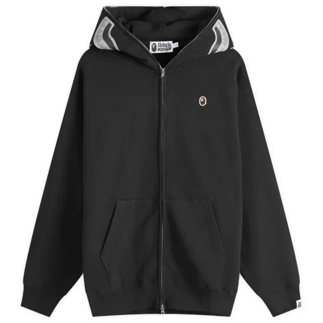 A Bathing Ape Men's One Point Full Zip Shark Hoodie Black