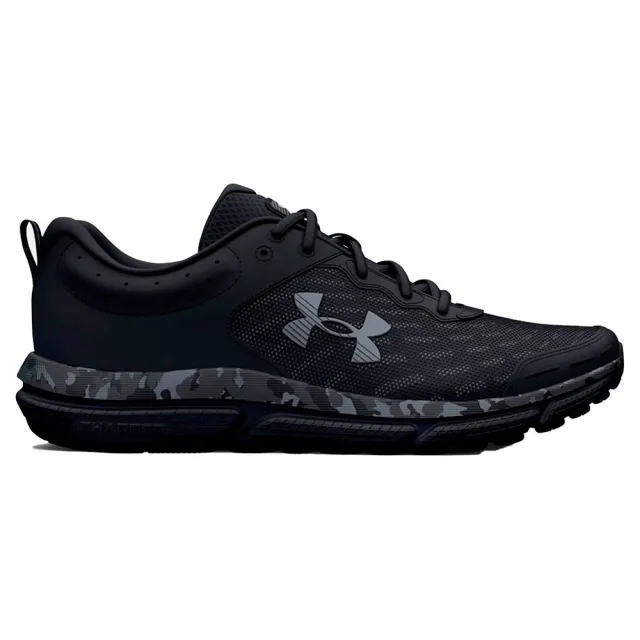 Men's  Under Armour  Charged Assert 10 Camo Running Shoes Black / Black / Pitch Gray 8