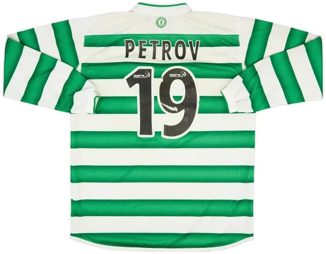 Umbro 2003-04 Celtic Home L/S Shirt Petrov #19 - 5/10 - (L)