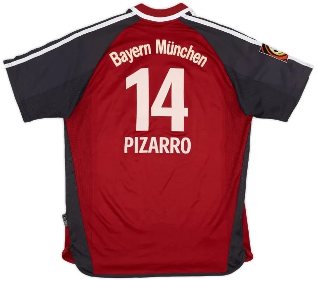 adidas 2001-02 Bayern Munich Home Shirt Pizzaro #14 - 5/10 - (XL.Boys)