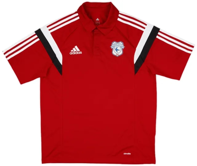 2015-16 Cardiff City adidas Polo Shirt - 9/10 - (L)