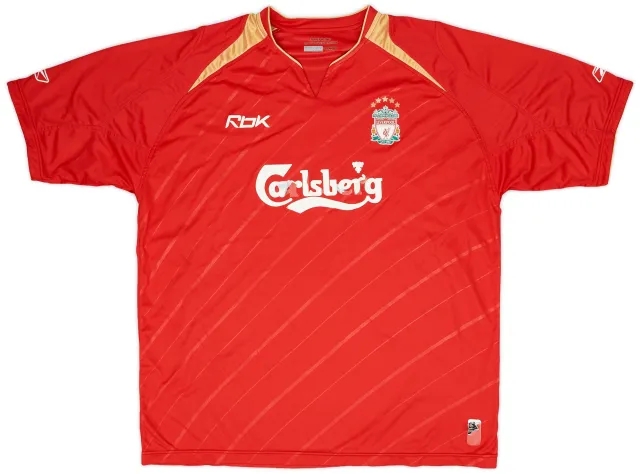 Reebok 2005-06 Liverpool CL Home Shirt - 4/10 - (XL)