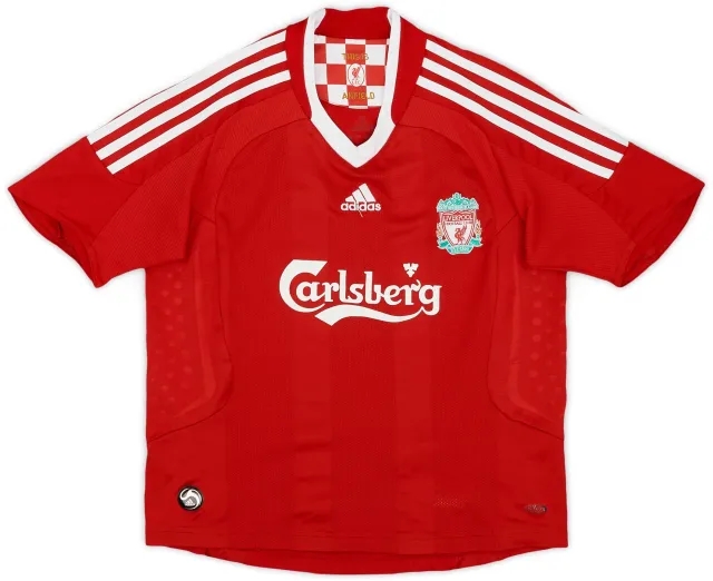 adidas 2008-10 Liverpool Home Shirt - 7/10 - (S.Boys)