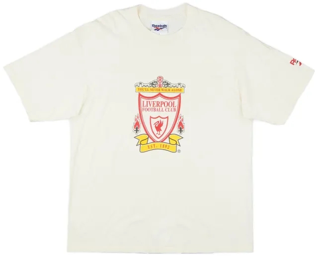 1996-98 Liverpool Reebok Cotton Tee - 8/10 - (L)