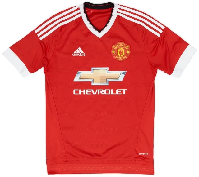 adidas 2015-16 Manchester United Home Shirt - 4/10 - (S)