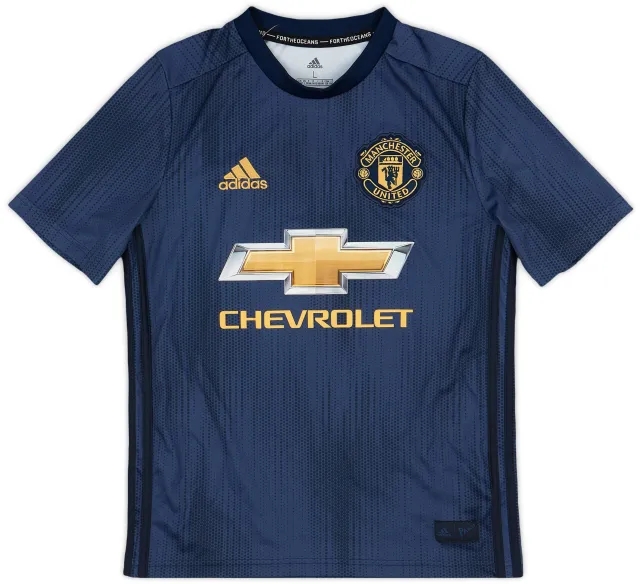 adidas 2018-19 Manchester United Third Shirt - 8/10 - (L.Boys)