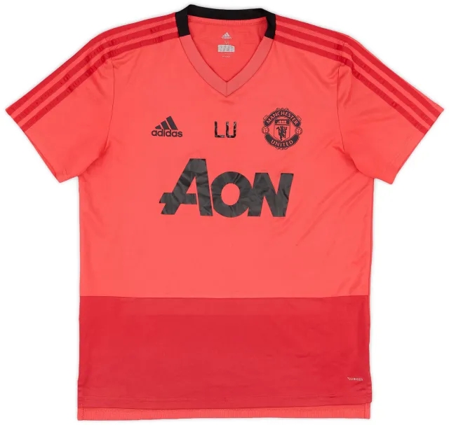 adidas 2018-19 Manchester United Staff Issue Training Shirt LU - 7/10 - (M)
