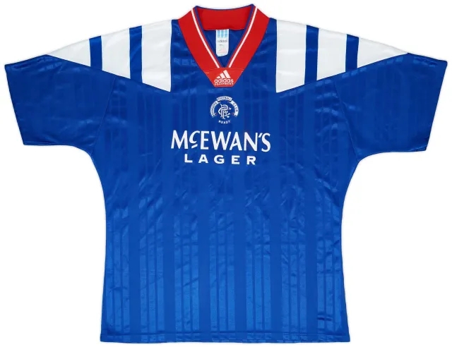adidas 1992-94 Rangers Home Shirt #9 - 8/10 - (XL)