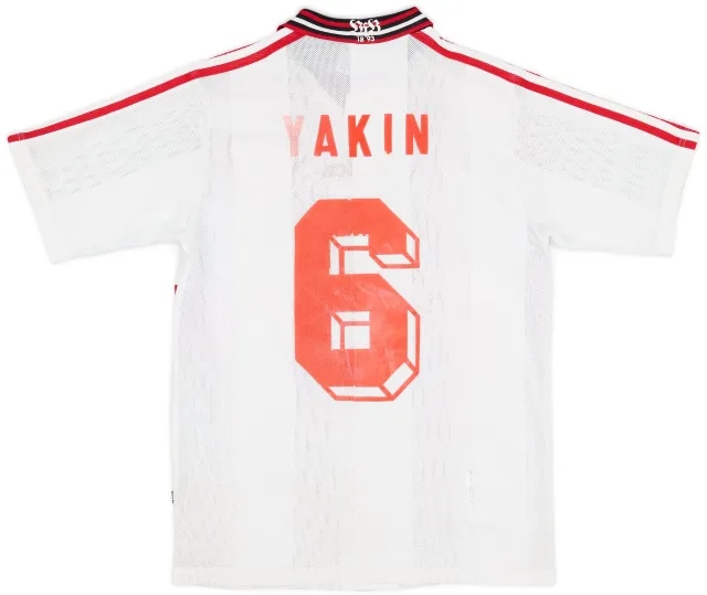 adidas 1997-98 Stuttgart Home Shirt Yakin #6 - 5/10 - (XL.Boys)