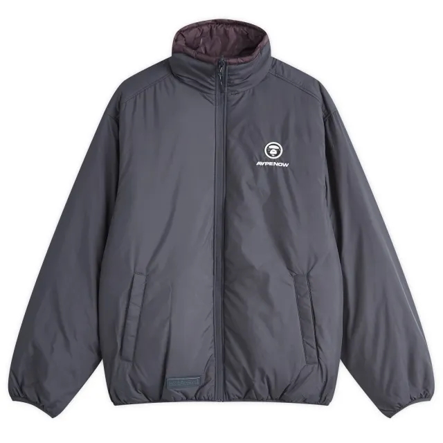 A Bathing Ape AAPE Now Reversible Camo Padded Jacket Dark Grey