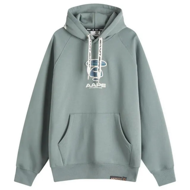 A Bathing Ape AAPE Croc Chest Badge Hoody Green (Beige)