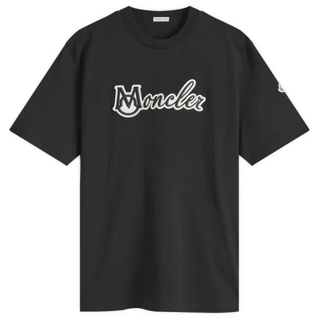 Moncler Italic Logo T-Shirt - Black