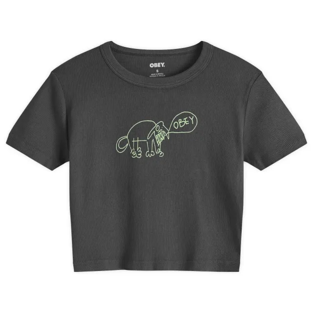 Obey Women's Angry Dog T-Shirt Black