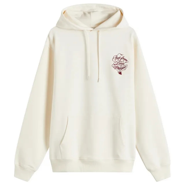 Drôle de Monsieur Men's Not From Paris Madame Caligraphy Hoody Cream