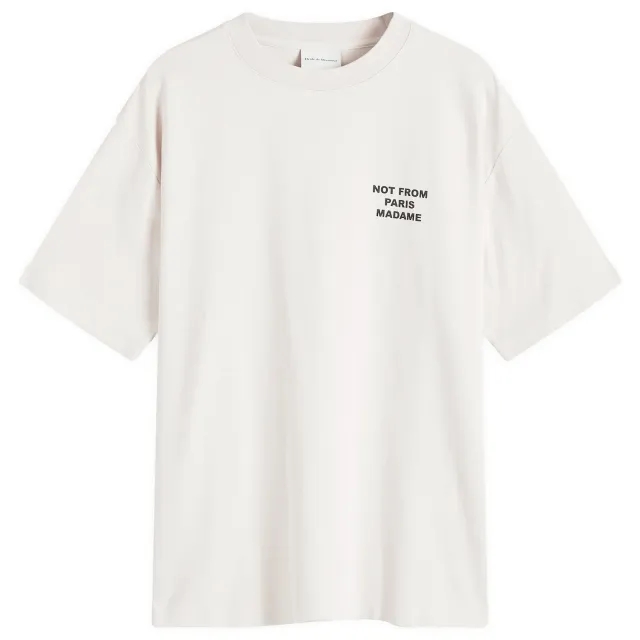 Drôle De Monsieur Le Tee Slogan Men Shortsleeves Beige
