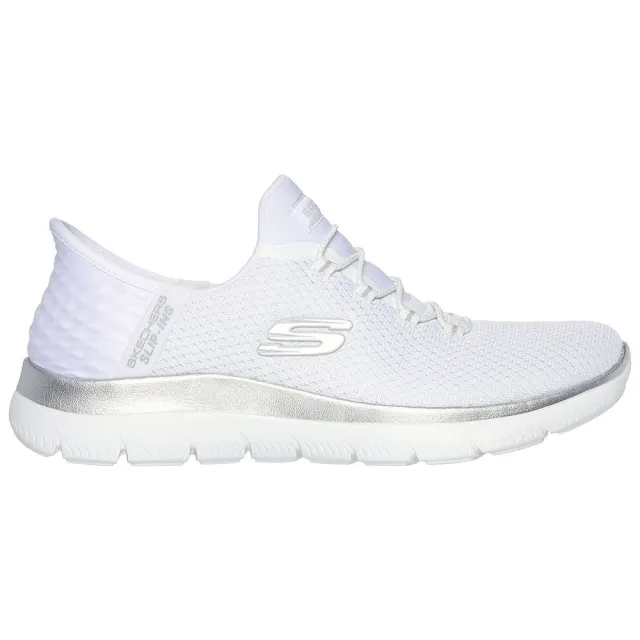 Skechers Women's Slip-ins: Summits - Diamond Dream Sneaker in White/Silver