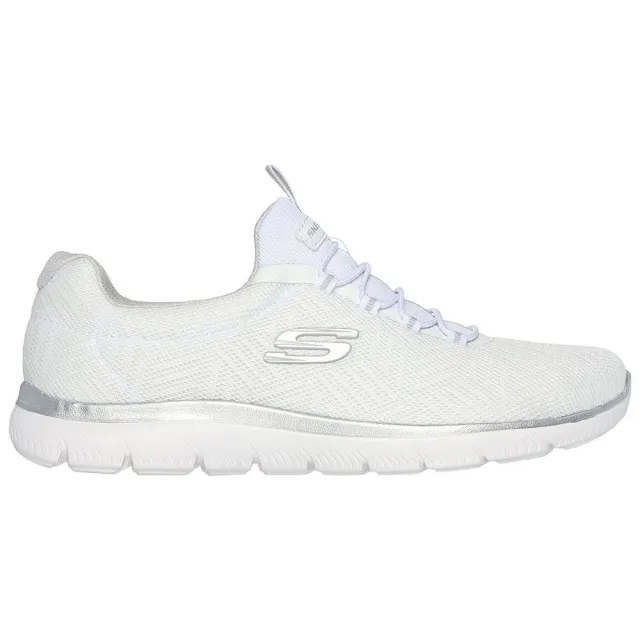 Skechers Women's Summits - Artistry Chic Sneaker in White/Silver