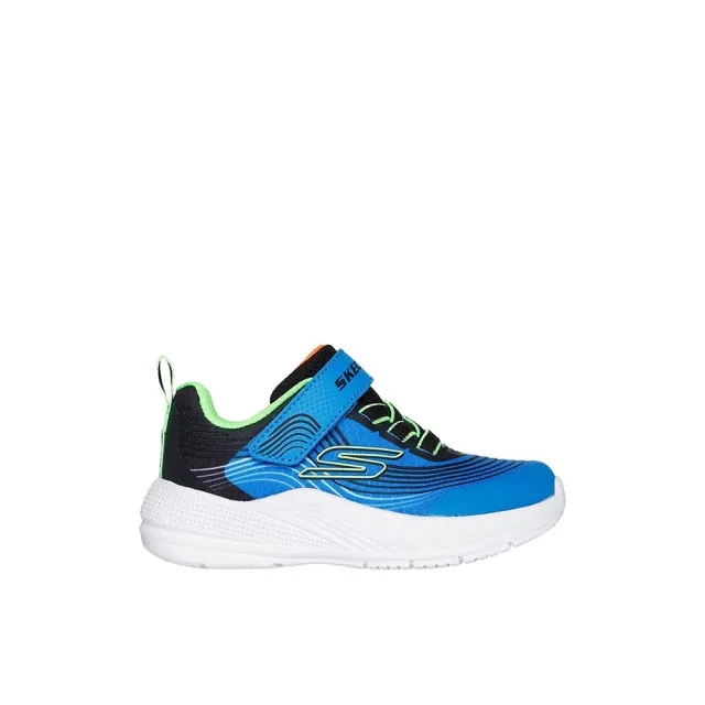 Skechers Microspec Advance Sneaker in Blue/Lime