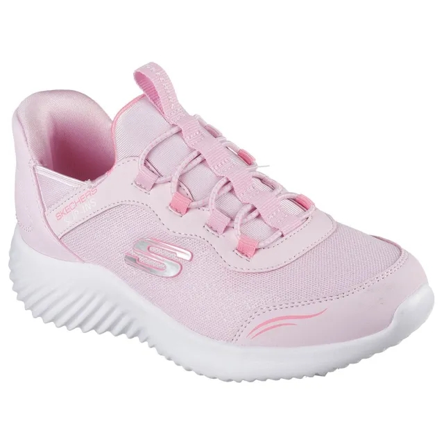 Skechers Girls Slip-ins: Bounder - Simple Cute Sneaker in Light Pink