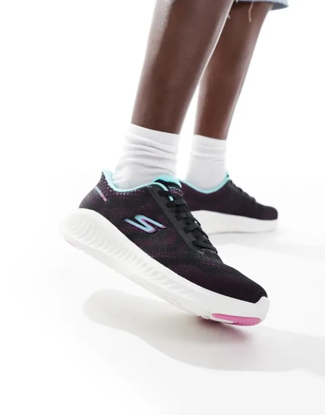 Skechers Women's Slip-ins: GO WALK Now - Khloe Sneaker in Black/Purple