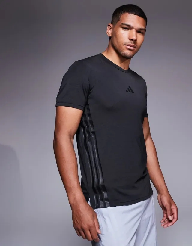 Adidas Designed 4 Training 3 Stripes Short Sleeve T-shirt