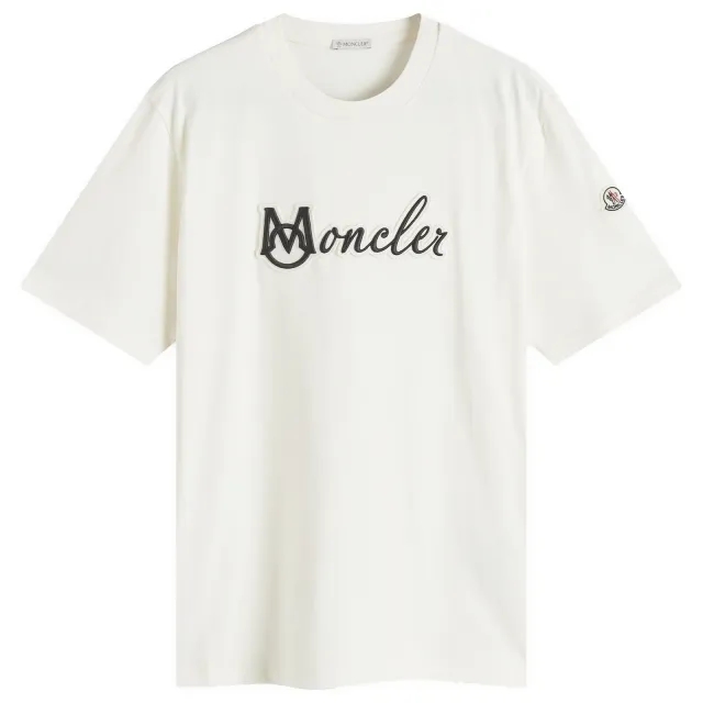 Moncler Italic Logo T-Shirt - White