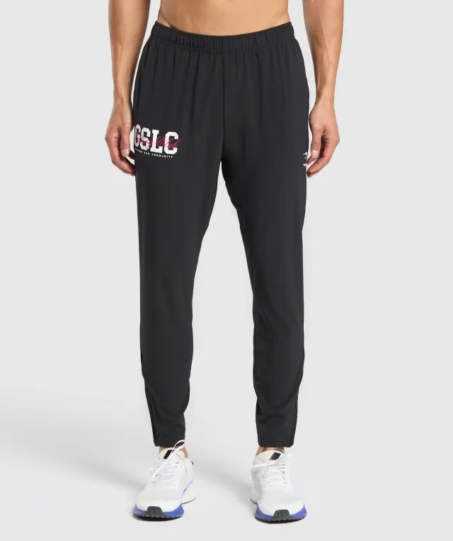 Gymshark Script Woven Joggers - Black