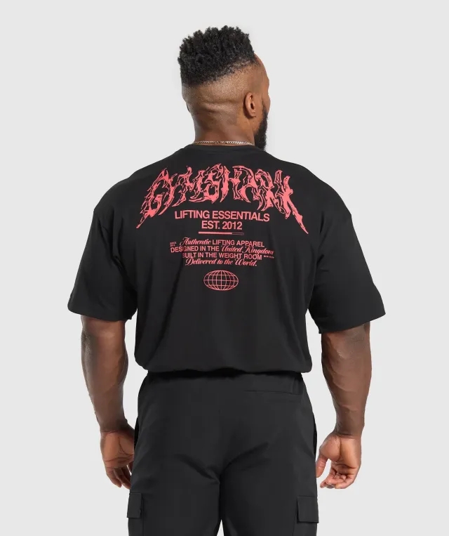 Gymshark Metal Lifting Graphic T-Shirt - Black