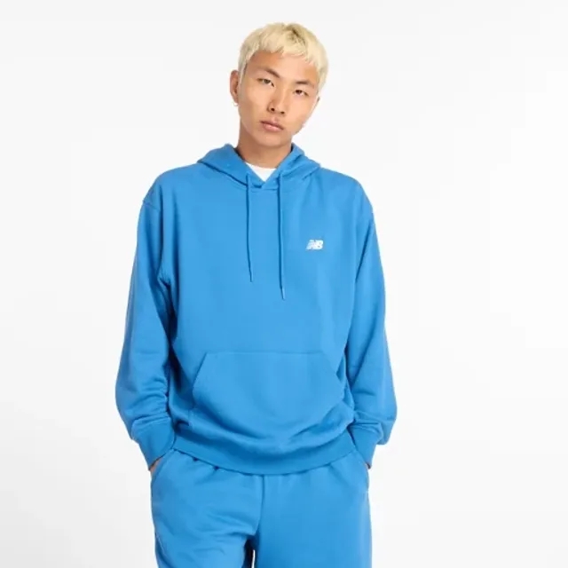 New Balance Men's Sport Essentials French Terry Hoodie in Blue Cotton