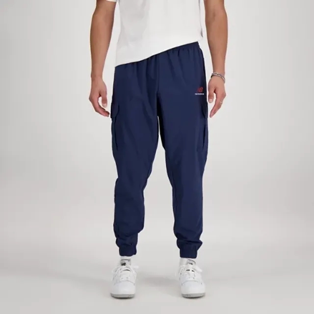 New Balance Men's Classics Woven Cargo Jogger in Blue Polywoven