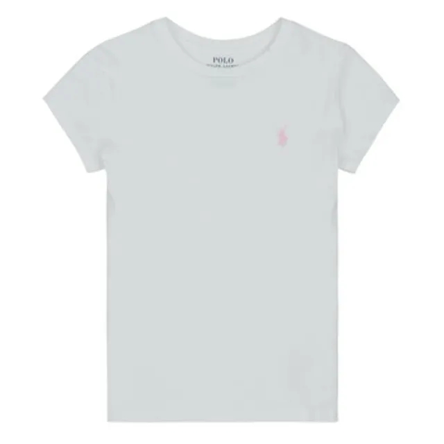 Polo Ralph Lauren  SS CN TEE-TOPS-KNIT  girls's Children's T shirt in White