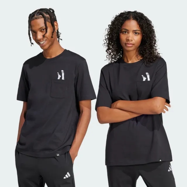 adidas Men Lounge Slides Graphic Pocket Tee