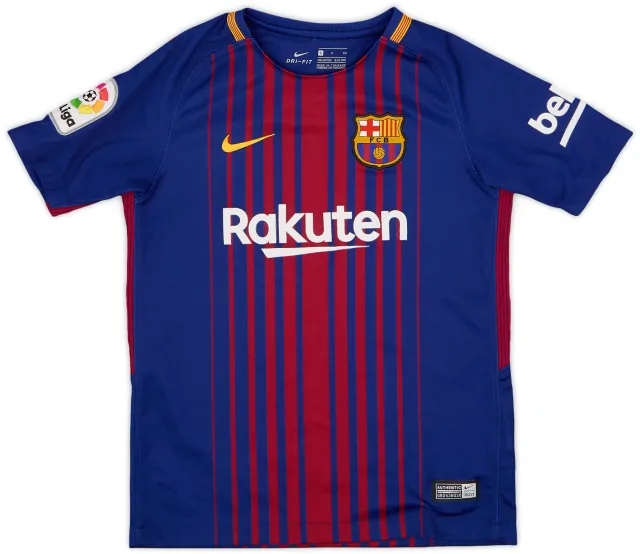 Nike 2017-18 Barcelona Home Shirt - 6/10 - (S.Boys)