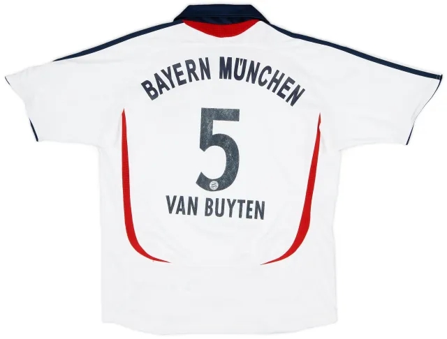 adidas 2006-07 Bayern Munich Away Shirt Van Buyten #5 - 6/10 - (XL.Boys)